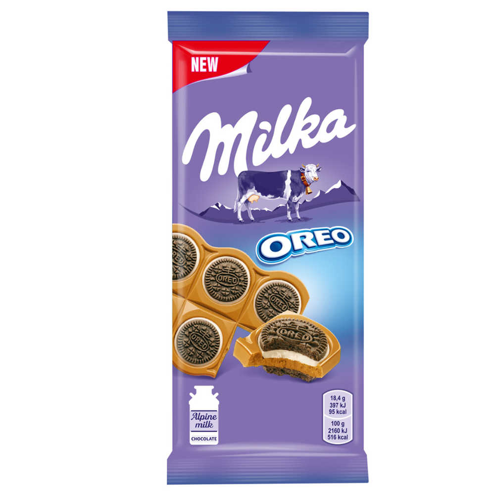 Шоколад молочный Milka Oreo 92 гр