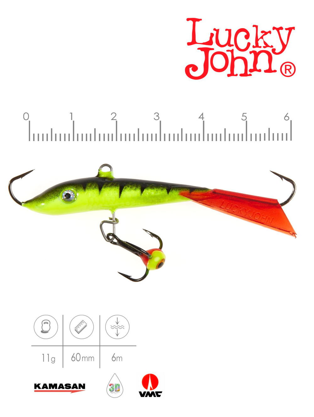 Балансир LUCKY JOHN Fin №4 (+тройник), цвет 31RT, арт. 71413-31RT