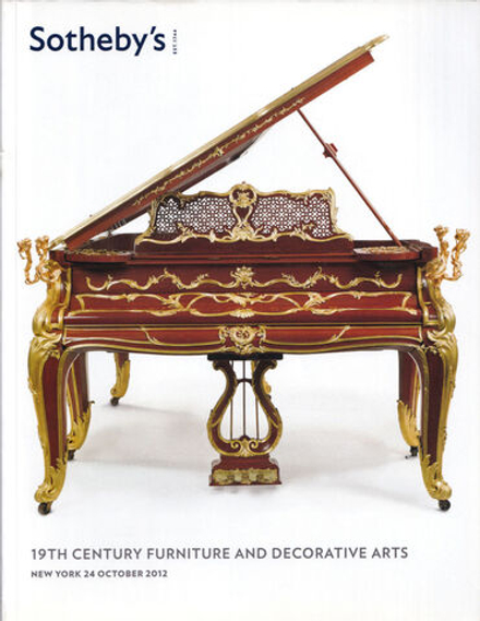 Каталог аукциона Sotheby's, Нью-Йорк, Мебель и декоративно-прикладное искусство XIX века от 24 октября 2012 года