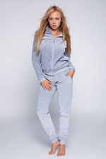 Мягкий женский костюм Sunday с брючками (Размер: L-XL) (Цвет: серый)