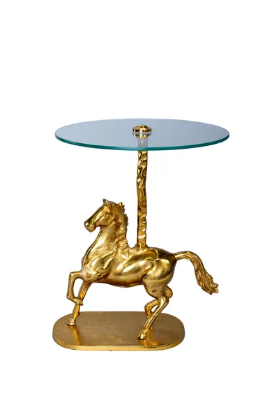 Кофейный стол "Лошадь" золото