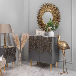 Комод Тропик Стайл с 2 полками Серый Голд