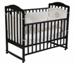 Кровать детская «Анита» (2)а/с, колесо, качалка (шоколад)