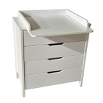 Комод со съемной пеленальной столешницей "Solnyshko 12" 800/4 (белый/белый)