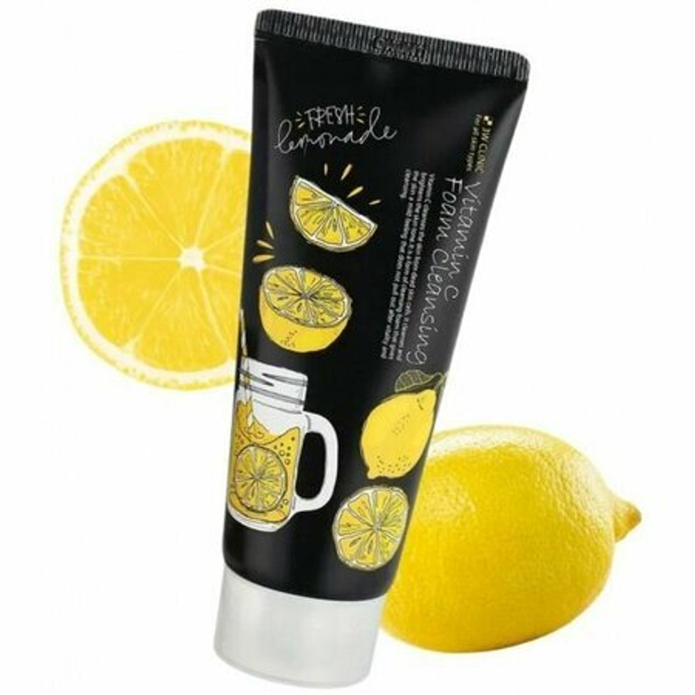 Пенка для умывания с витамином с 3W Clinic Foam Cleansing Vitamin C 100 мл.