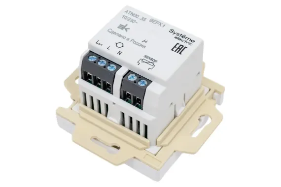 Терморегулятор Systeme Electric ATLASDESIGN механизм для теплого пола встроенный белый 35960