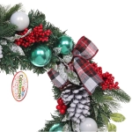 Венок хвойный новогодний «Рождественский день» 50 см, резина, леска, ПВХ (SSQ1914A-50)