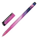 Ручка шариковая BRAUBERG SOFT TOUCH GRIP "STARS", СИНЯЯ, мягкое покрытие, узел 0,7 мм, 143715
