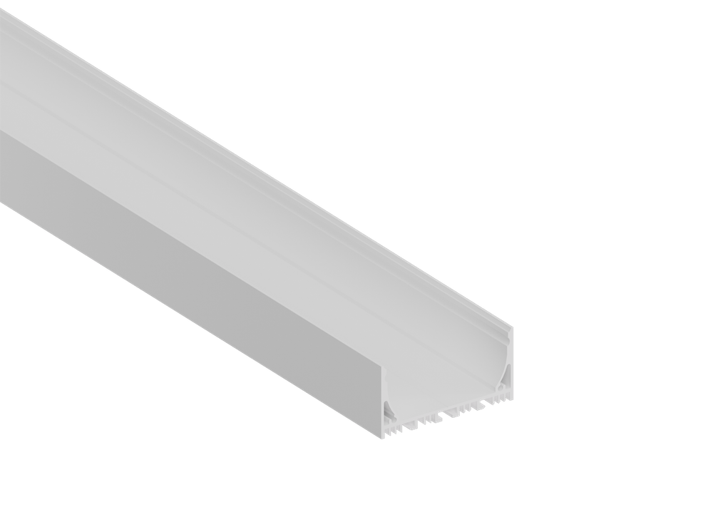Накладной алюминиевый профиль, 70х35х2000. Цвет: Белый матовый, RAL9003,Серия:DN8ALE