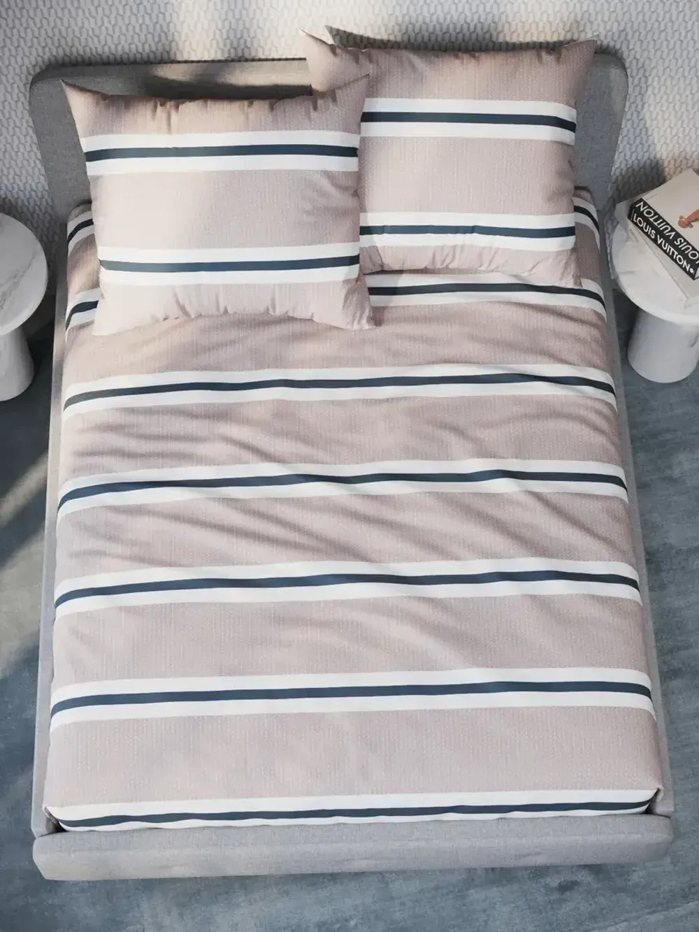 Постельное белье перкаль Сказка "Аляска (компаньон)" евро Наволочка 50х70 см 2 шт Простынь 240x215 см Пододеяльник 200x215 см