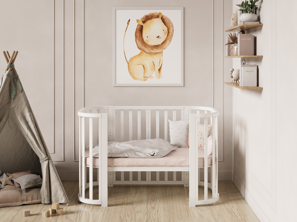 Кроватка детская Incanto Nova Lux c наклоном дна цвет белый