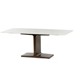 Обеденный стол Axen 200х95 см, белая керамика
