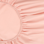 Простыня на резинке цвета пыльной розы из органического стираного хлопка из коллекции essential, 180х200 см