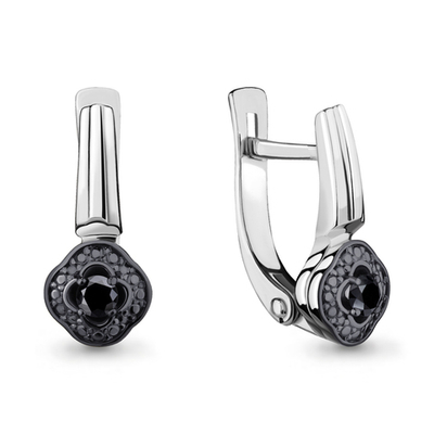 942423Ч Серьги из Золота с бриллиантами из коллекции "Blackberry"