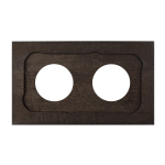Рамка 2-х постовая, скрытый монтаж, Шедель Форест, дерево, цвет Угольно-черный BF7-620-119
