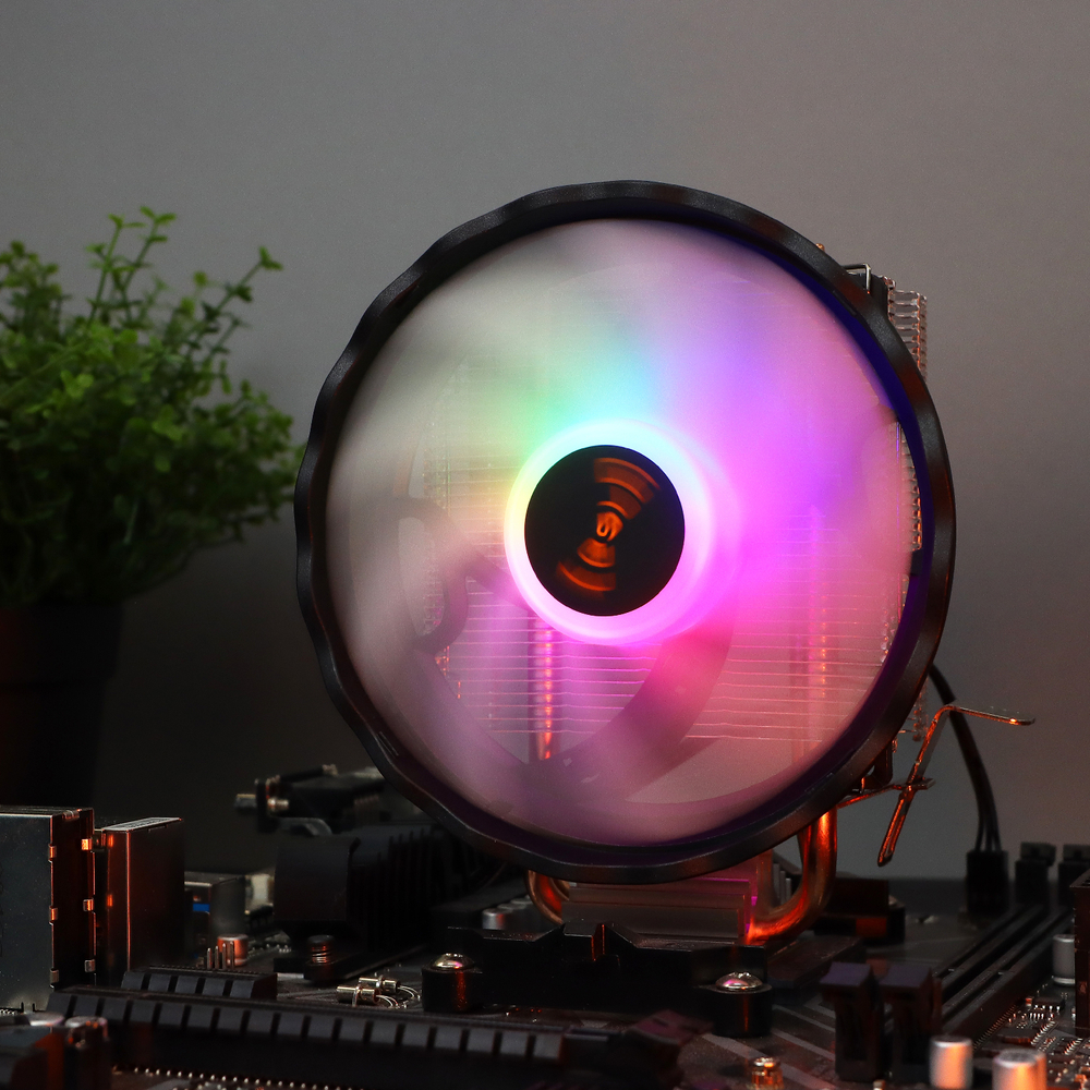 Кулер для CPU TESLA 920RGB V2, 1х120мм, 1600rpm, 3-pin, Al+Cu, серебристый-черный-белый/FRGB, 47CFM, 23дБ, 2-PIPE(прямой контакт), TDP 135Вт, INTEL 1700/1200/115x/775/1366, AMD AM5/AM4/AM3(+)/AM2(+)/FM2(+)/FM1/754/940/939 (TSL-920-RGB-V2)