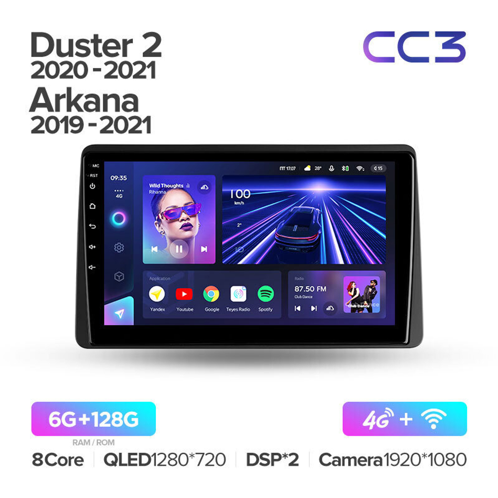 Teyes CC3 10.2" для Renault Duster, Arkana 2020-2021