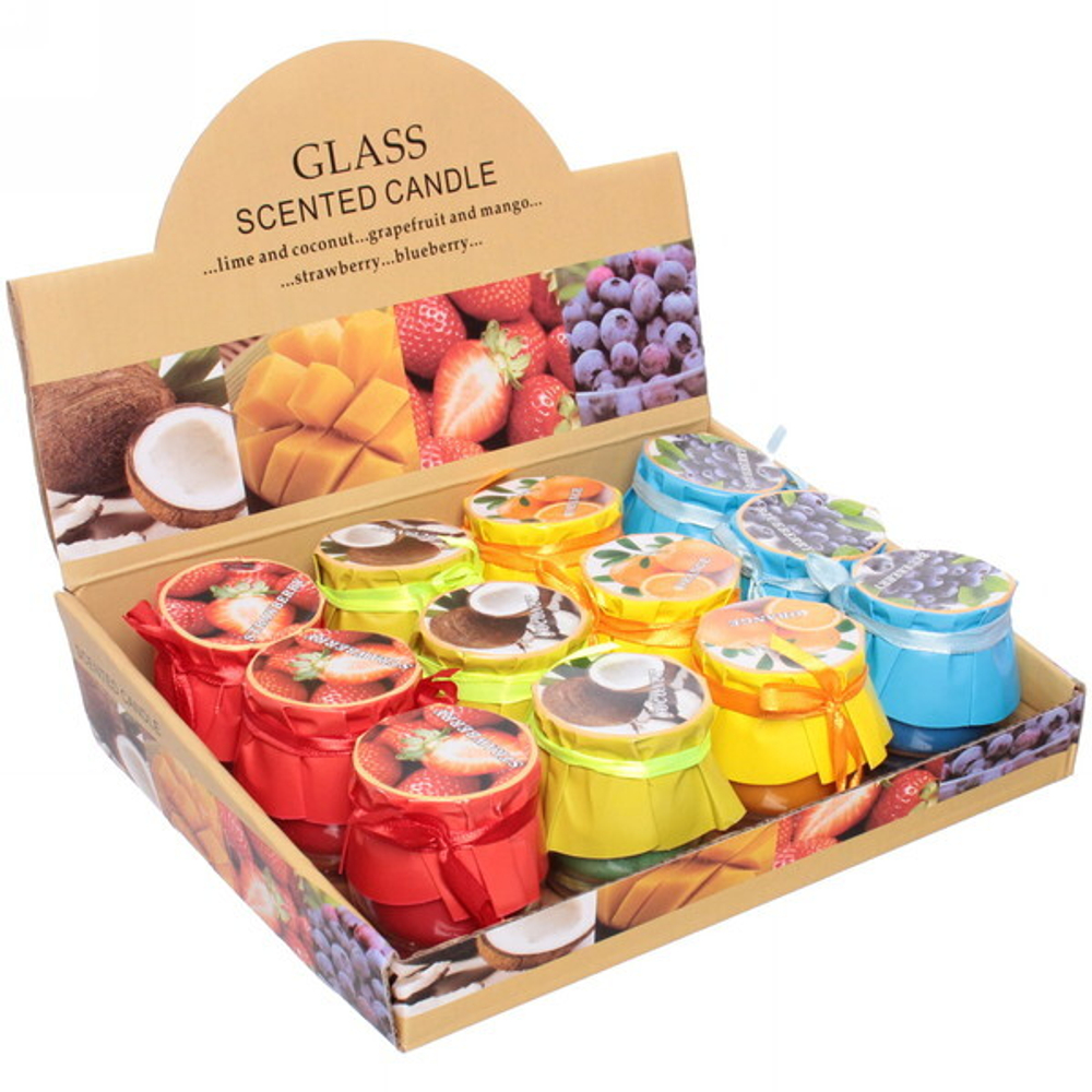 Свеча «Home decoration-София» 5*5,5см в подсвечнике, микс цветов HK1004-1