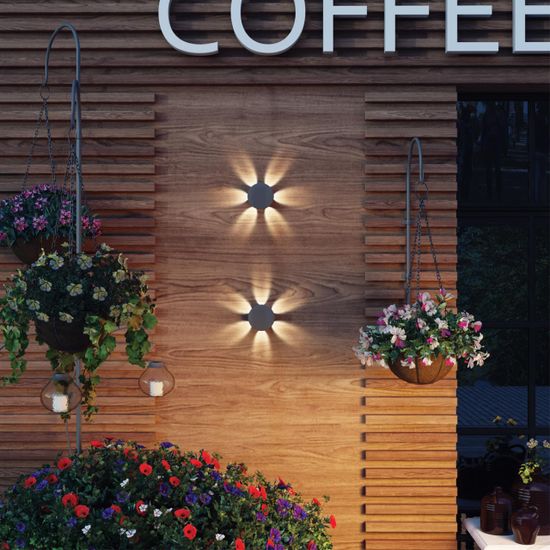 358463 STREET NT20 377 темно-серый  Ландшафтный настенный светильник IP54 LED 4000K 6W 85-265V CALLE