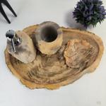 Набор из окаменелого дерева 4 предм Fossil Set NF-63062 поднос 29см*43см