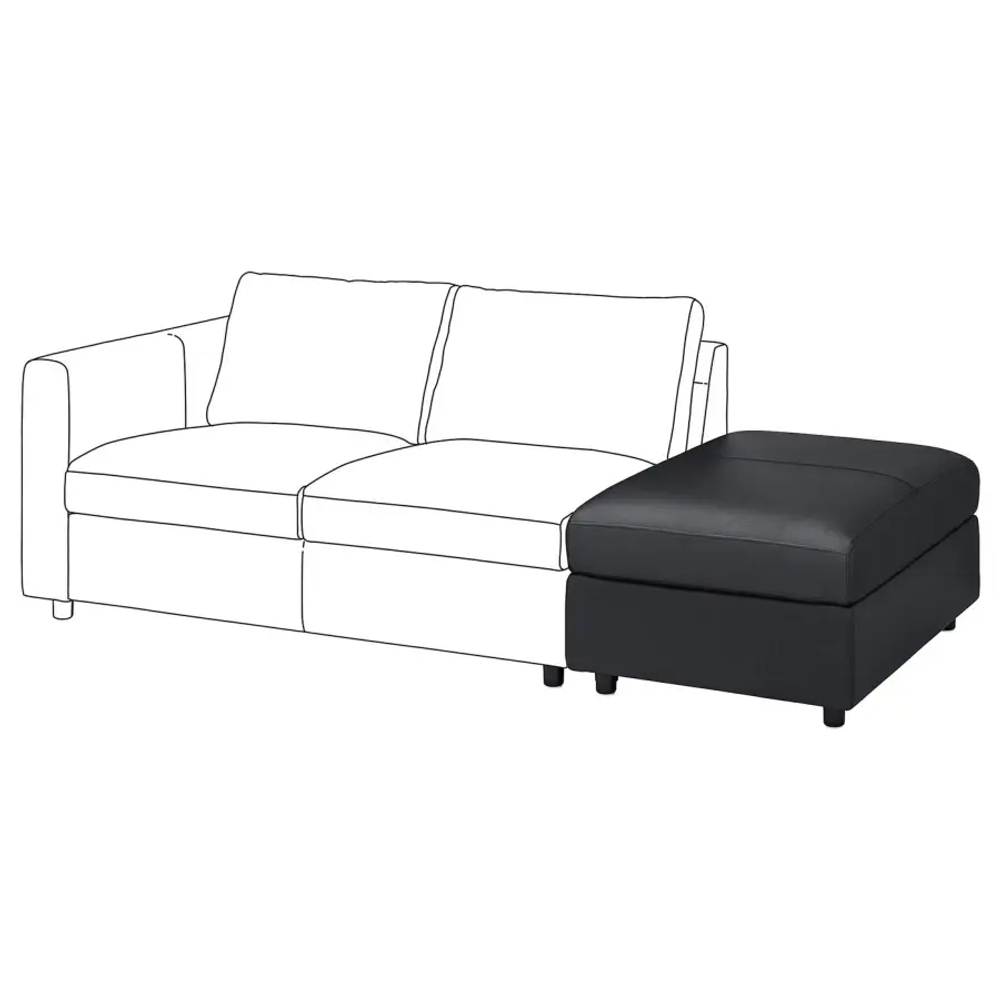 Пуф - VIMLE  IKEA/  ВИМЛЕ ИКЕА,  98х73 см,  черный