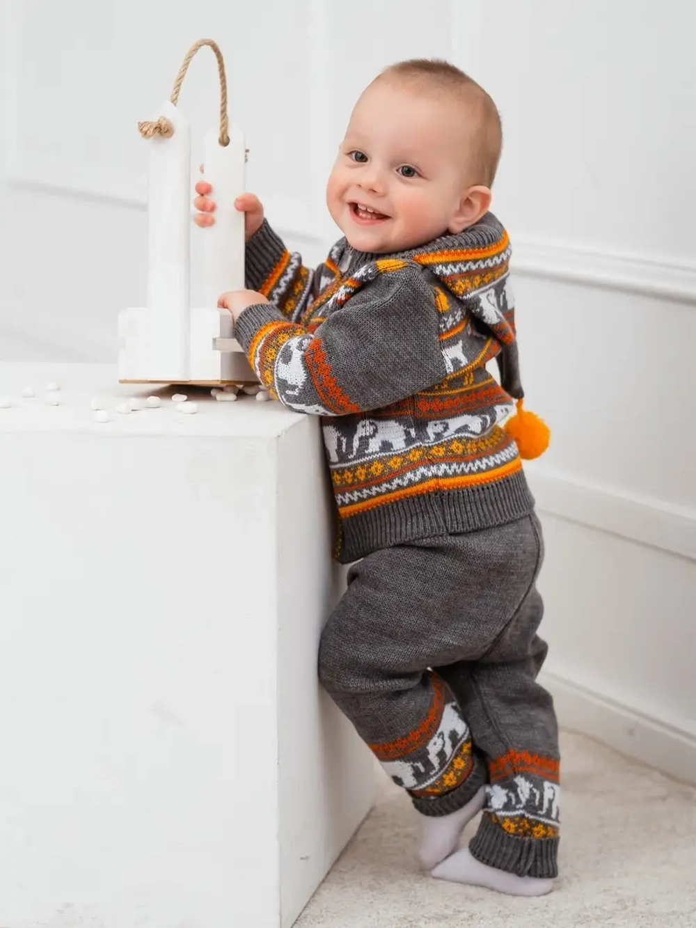 Костюм вязаный детский "Веселый зоопарк"