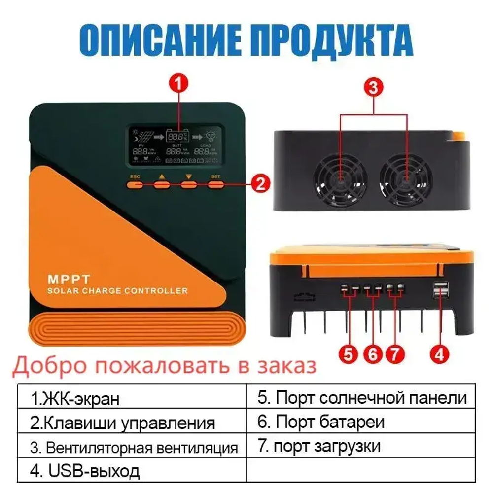 EASUN POWER MPPT солнечный контроллер 60A 50A 50A 40A 30A 12V 24V для солнечной батареи регулятор заряда