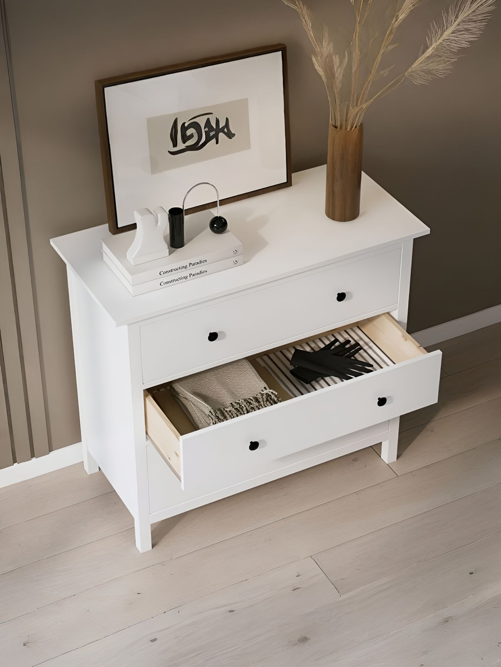 IKEA Комод КЫМОР 3 ящика, HEMNES 108*95*50, коричневый, Кымор (Хемнэс Икеа)