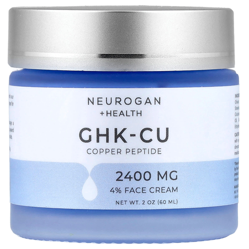 Neurogan Health, GHK-CU, крем для лица с пептидами меди, 60 мл (2 унции)