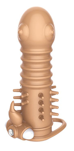 Телесная вибронасадка Denon - 13,5 см. (Цвет: телесный)