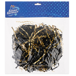 Наполнитель для коробок, черный/ золотой цвет, бумага/ фольга, 50 г