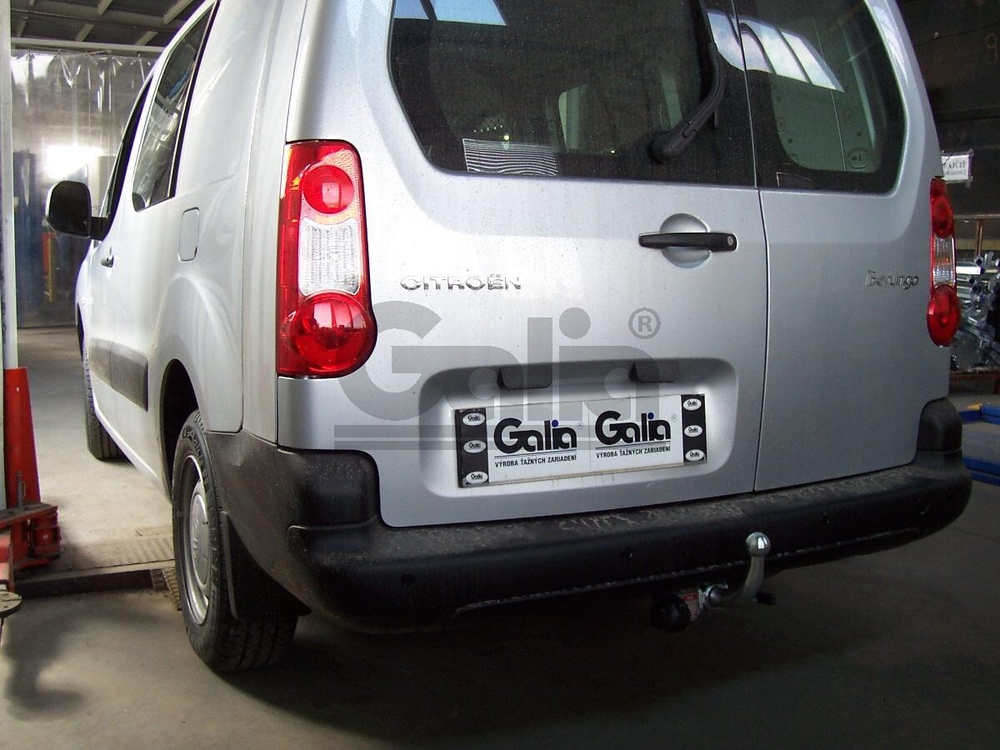 Фаркоп оцинкованный Galia C0528C для TOYOTA PROACE CITY, PROACE CITY VERSO 2019-, OPEL COMBO LONG, PEUGEOT PARTNER II, III LONG, RIFTER LONG 2008-(паспорт и сертификат в комплекте)(без электрики)