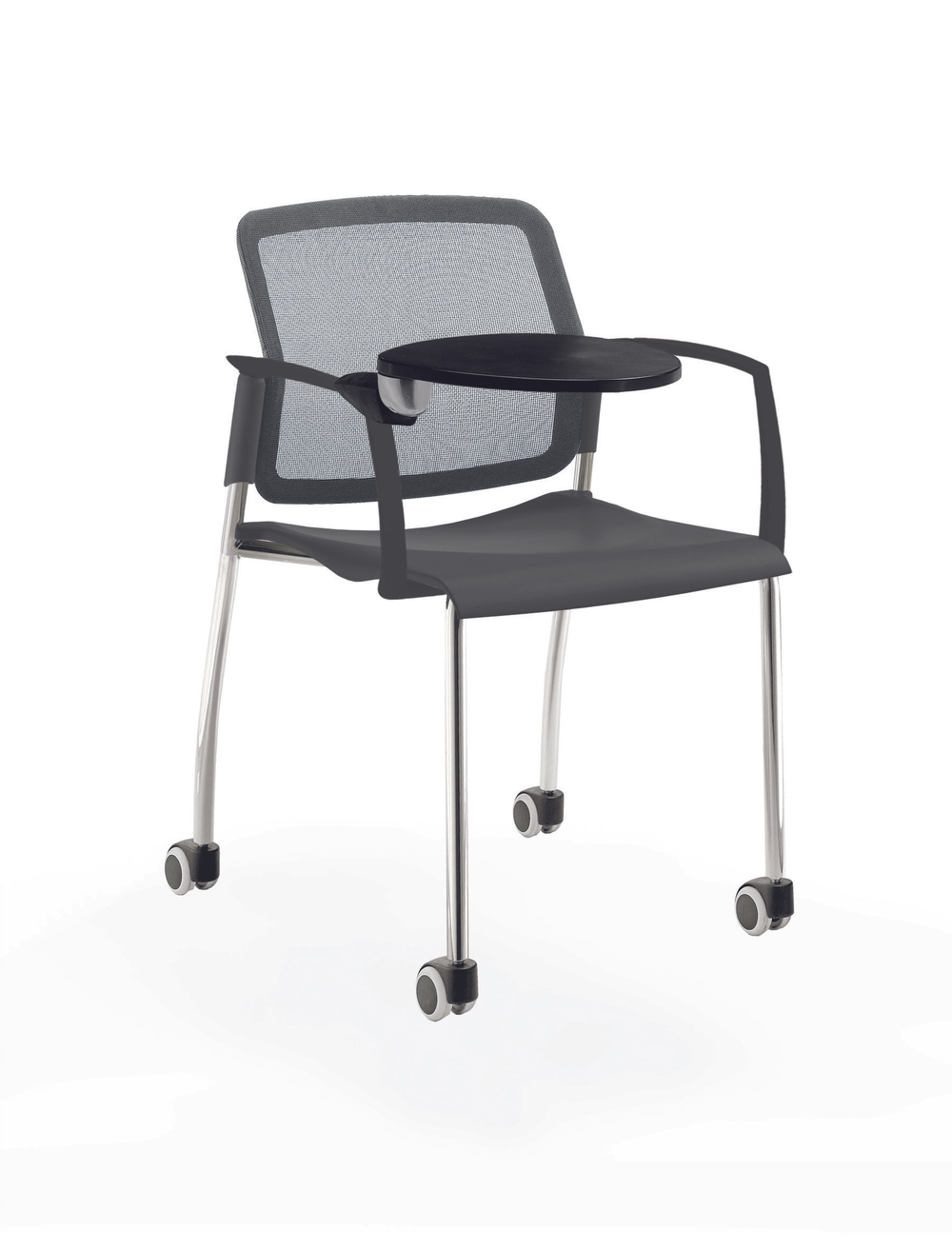 Movie стул со спинкой-сеткой на 4 ногах и колесах