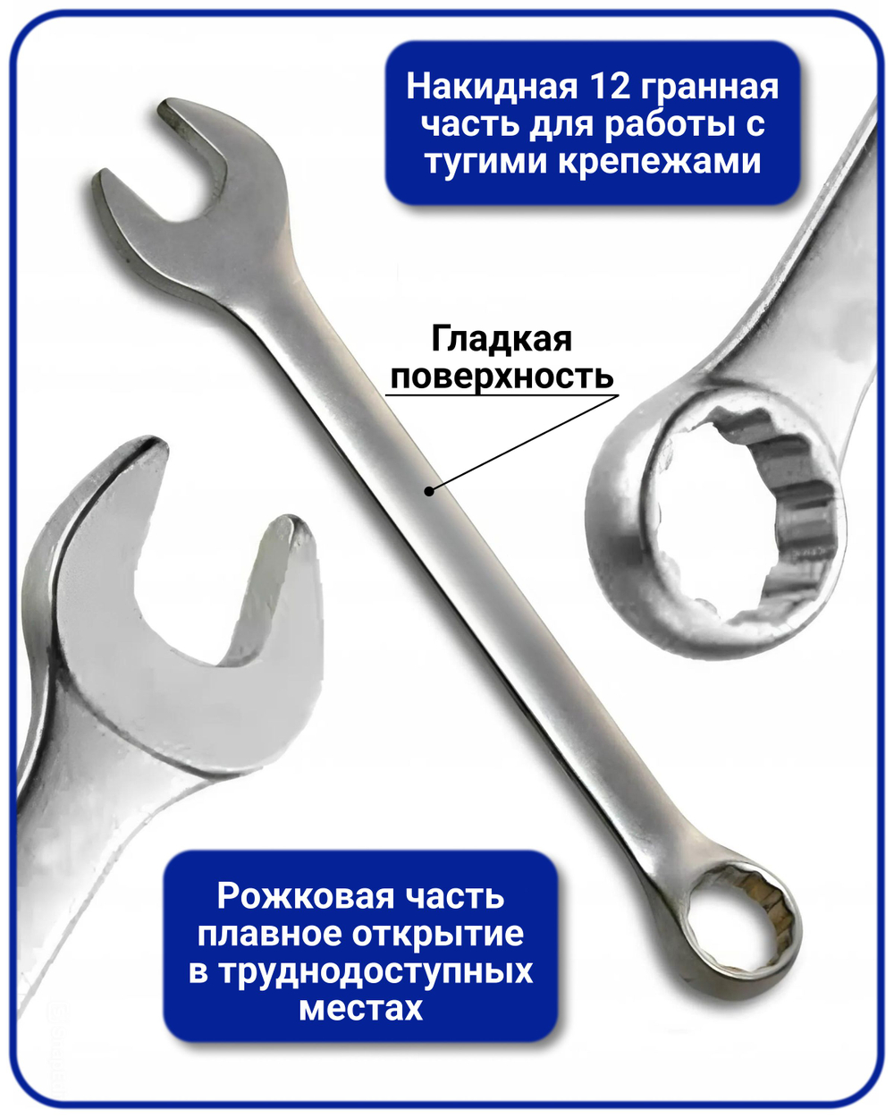 Набор комбинированных ключей 12 предметов 8-24 мм