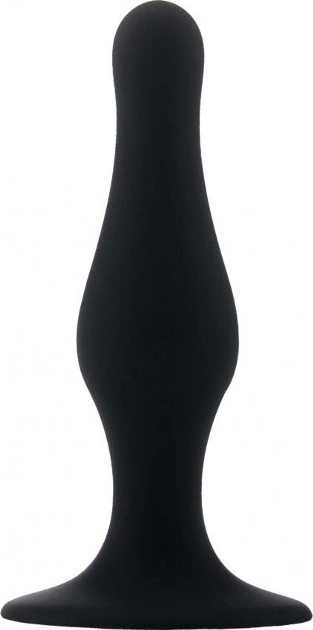 Чёрная фигурная анальная пробка Butt Plug with Suction Cup Large (Цвет: черный)