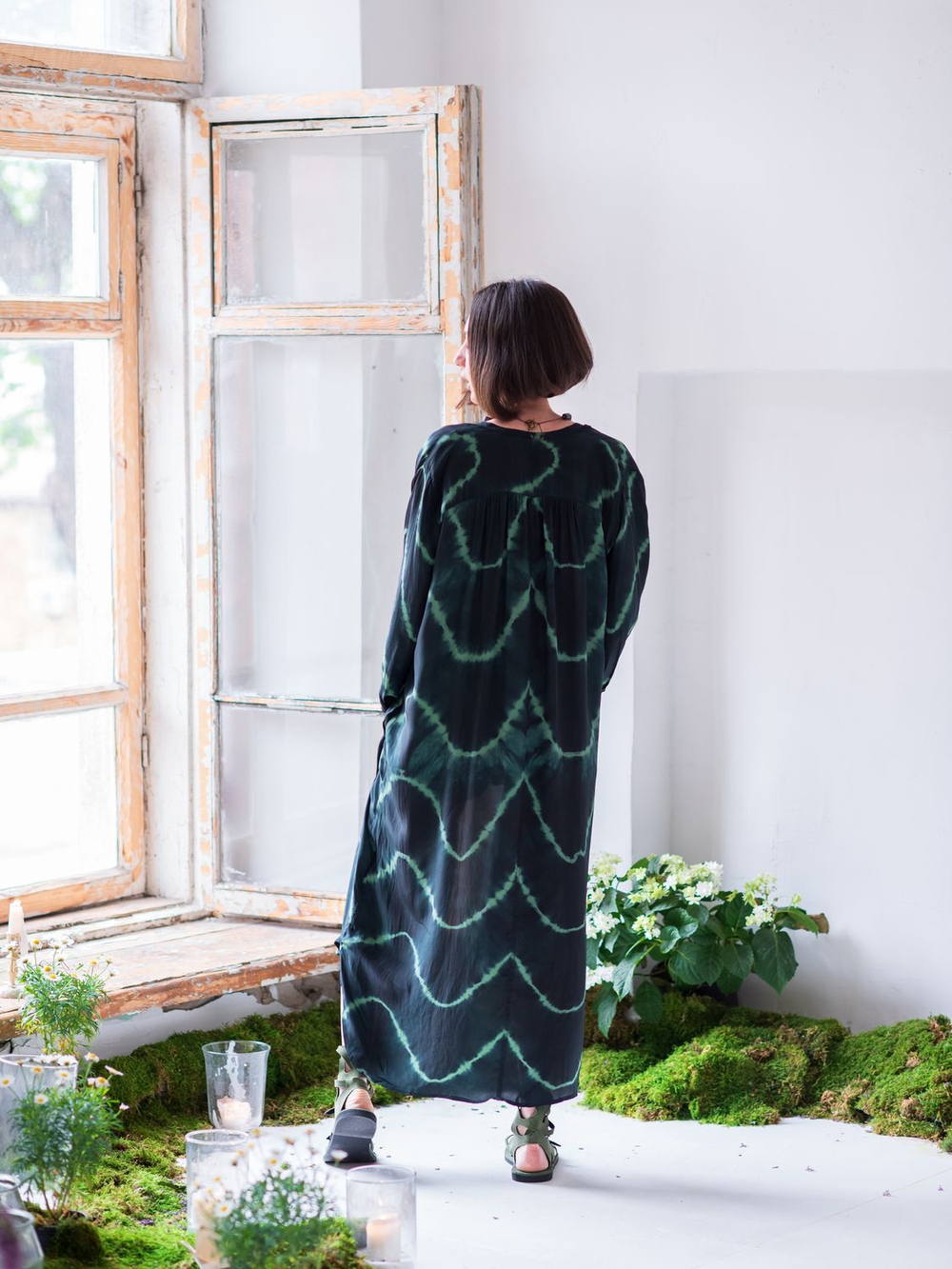 Платье-рубашка ГРАДИЕНТ (лесной)