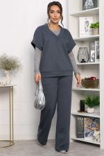 Костюм трикотажный Уютный шарм (серо-синий) К14251-5М LT Collection