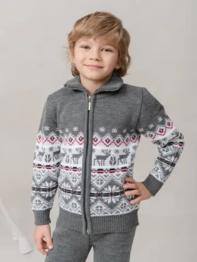 Кофта вязаная на молнии "Северное сияние"