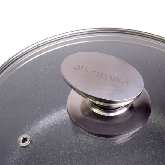 Кастрюля 10 л. из литого алюминия Kamille KM 4428 с мраморным покрытием