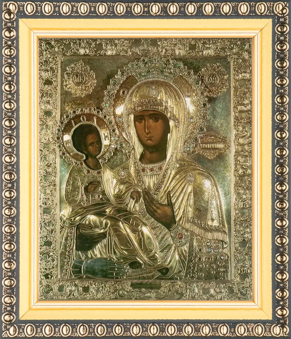 Икона БМ "Троеручица" 10х12 в раме 13х15