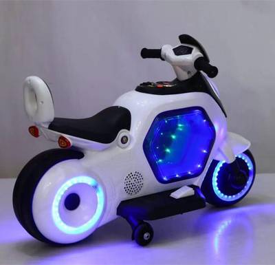 Детский электромотоцикл "Battery 6V" белый