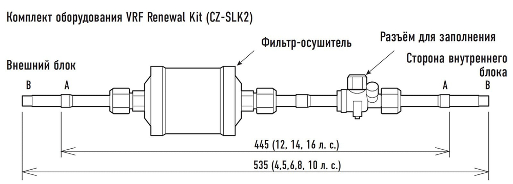 Комплект перехода с фреона R22