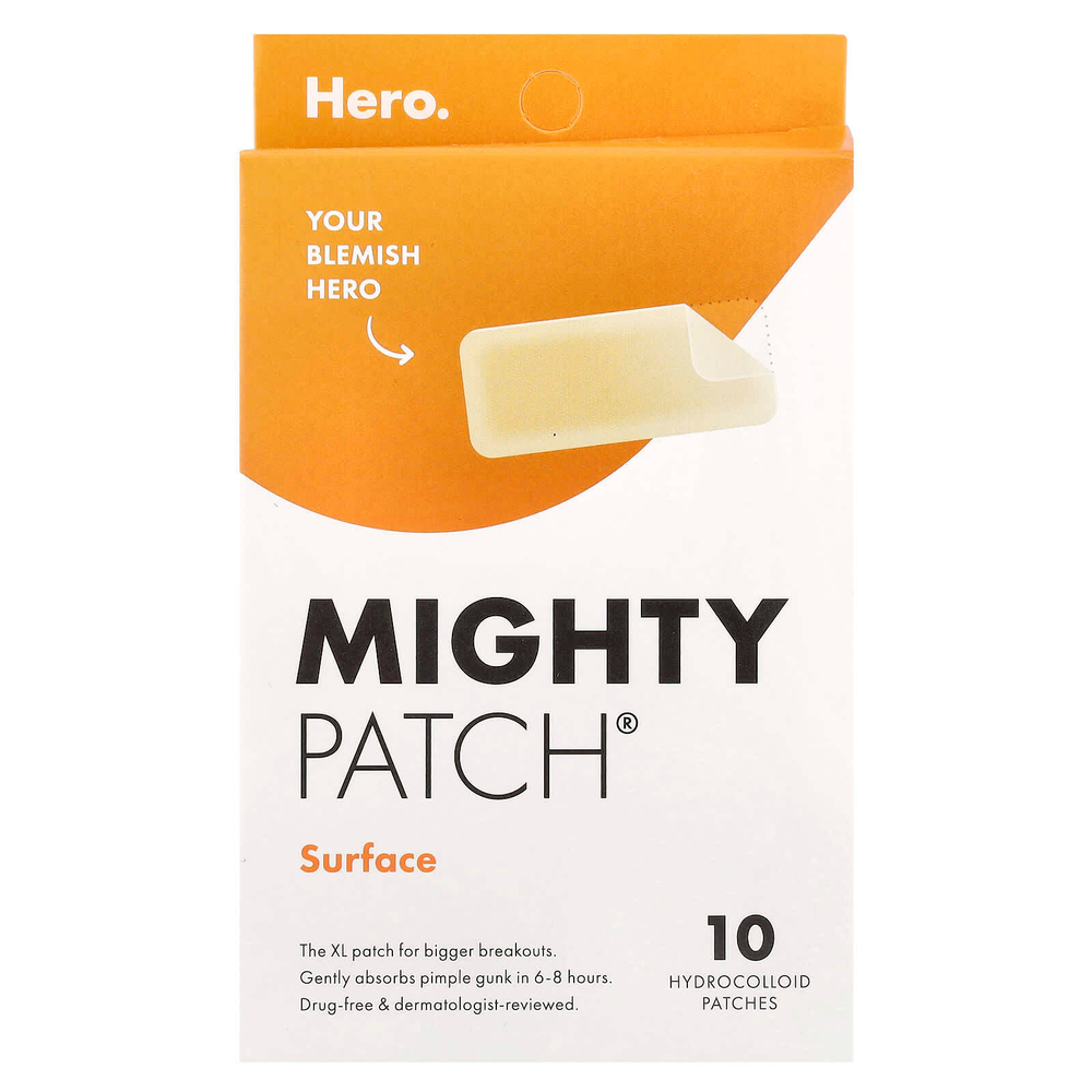 Hero Cosmetics, Mighty Patch, прямоугольные, 10 пластырей