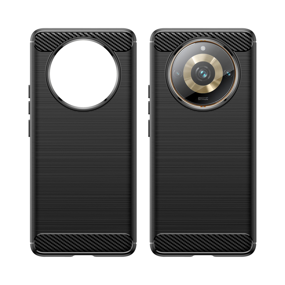 Мягкий защитный чехол для смартфона Realme 11 Pro и 11 Pro+, серия Carbon (дизайн в стиле карбон) от Caseport