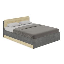 Кровать двухспальная "Аманда" А16 (Камень темный\Ирландский дуб)