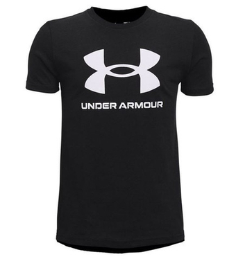 Футболка для мальчика теннисная Under Armour Sportstyle Logo SS - черный
