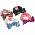 Повязка на голову «Кокетка - Omg!», цвет черный, голубой, розовый и бежевый, 20*5см (упаковка белый ZIP пакет)