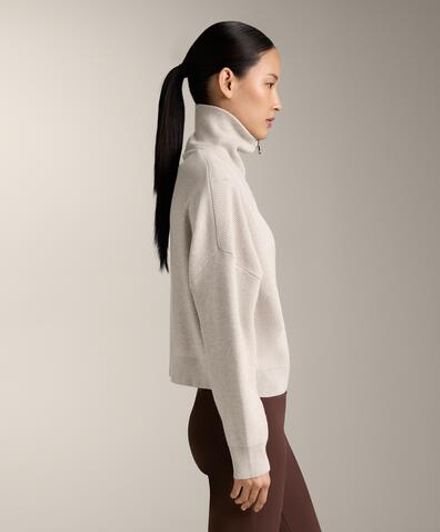 Oysho Вязаный джемпер с высоким воротником, каменный