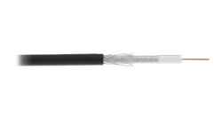 Кабель коаксиальный, RG-6, одножильный, CCS, внешний, PE до -40C, черный, 305м