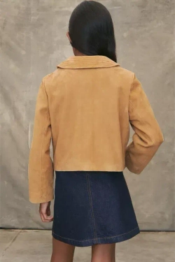 ZARA ЗАМШЕВАЯ КУРТКА - LIMITED EDITION, КОРИЧНЕВЫЙ